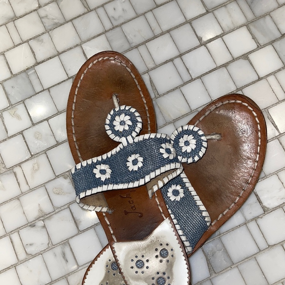 Jack Rogers blue/white sandals